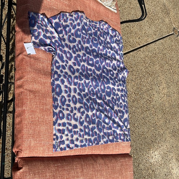 SOL ANGELES Anthropologie Blue and Purple Leopard Print Tee - small - Picture 6 of 15